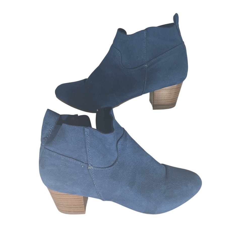 Dream Pairs Kenndal Navy Blue Faux Suede Ankle Boots Block Heel Womens‎ 8